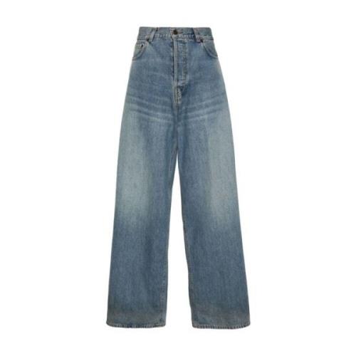 Haikure Blå Denim Wide Leg Jeans Blue, Dam