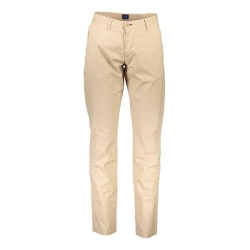 Gant Beige Herrbyxor med 4 Fickor Beige, Herr