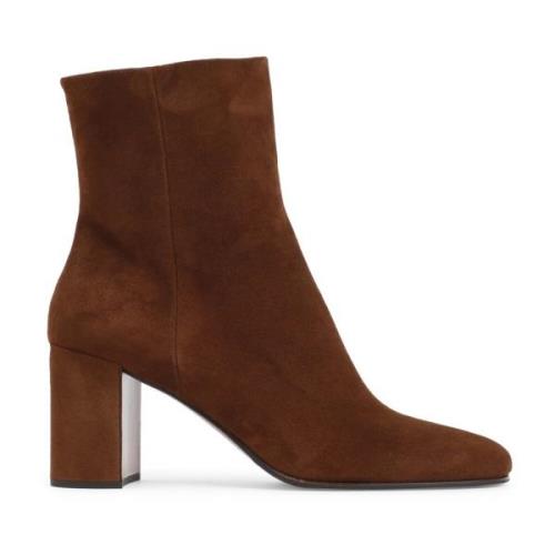 Prada Bruna Mocka Ankelboots för Kvinnor Brown, Dam