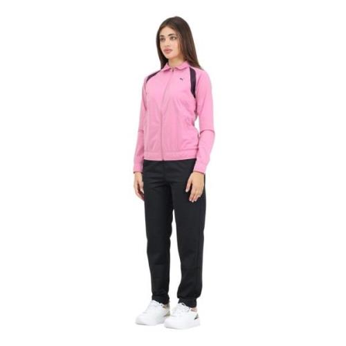 Puma Klassisk Tricot Tracksuit Svart Rosa Kvinnor Multicolor, Dam