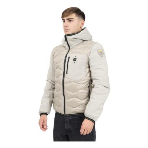 Blauer Beige Pufferjacka Herr Vinter Beige, Herr