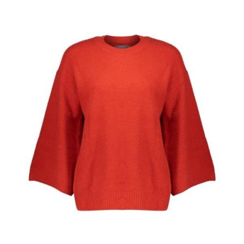 Geisha Röd Stickad Pullover Tröja Red, Dam