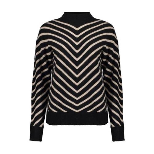 Geisha Turtle Neck Pullover Sweater Black, Dam