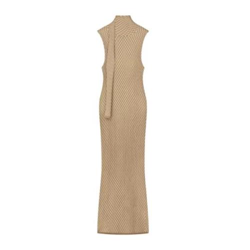 Aeron Beige Karina Klänning Maxi Stil Beige, Dam