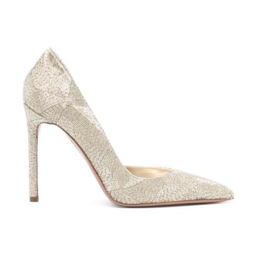 Aquazzura Eleganta Högklackade Pumps Gray, Dam