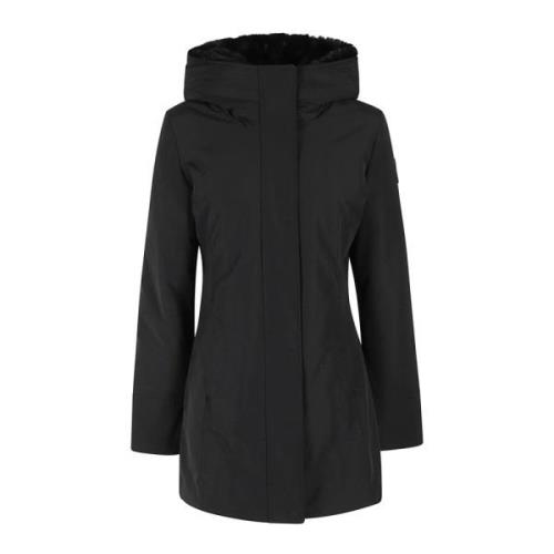 Woolrich Faux Fur Parka Black, Dam