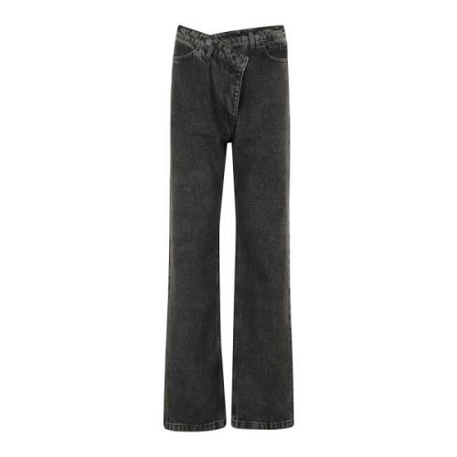 Federica Tosi Klassiska Denim Jeans med Fem Fickor Gray, Dam