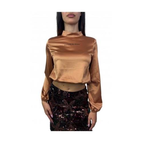 Marc Ellis Bronze Blus med Polyester och Elastan Brown, Dam