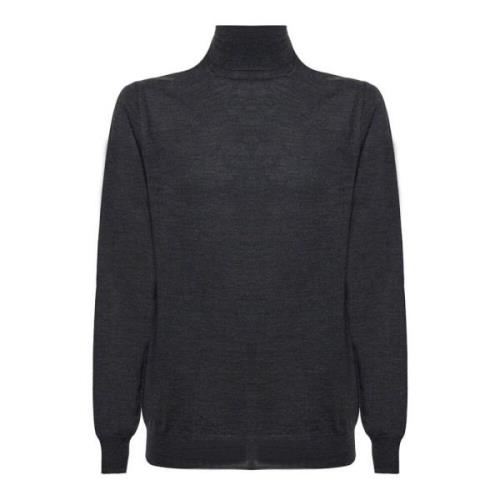 Paolo Pecora Grå ull turtleneck tröja Gray, Herr