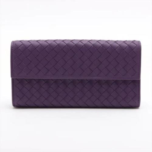 Bottega Veneta Vintage Pre-owned Laeder plnbcker Purple, Dam