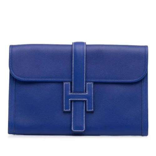 Hermès Vintage Pre-owned Laeder kuvertvskor Blue, Dam