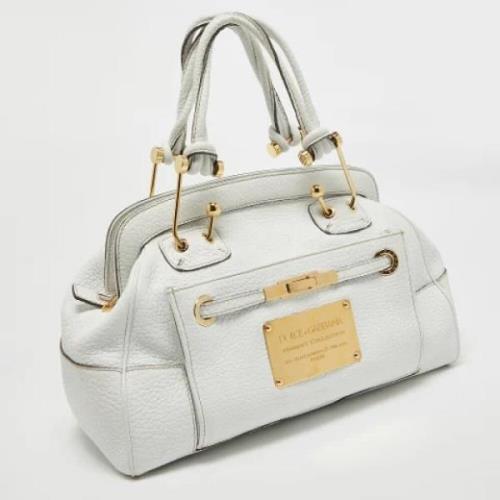 Dolce & Gabbana Pre-owned Pre-owned Laeder totevskor White, Dam