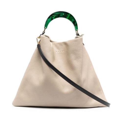 Marni Marmorerad Toteväska med Avtagbar Rem Beige, Dam