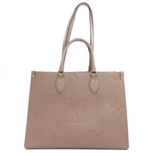 Louis Vuitton Vintage Pre-owned Tyg louis-vuitton-vskor Beige, Dam