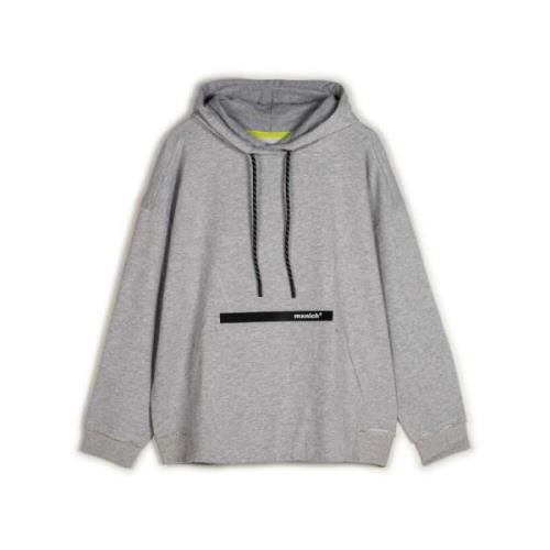 Munich Streetwear Oversized Hoodie Grå Gray, Herr