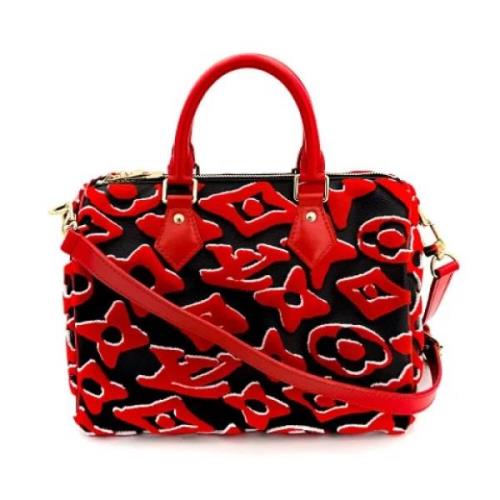 Louis Vuitton Vintage Pre-owned Canvas handvskor Red, Dam