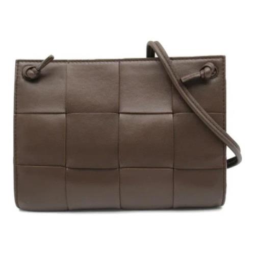 Bottega Veneta Vintage Pre-owned Laeder axelremsvskor Brown, Dam