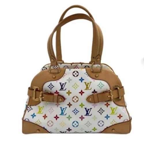 Louis Vuitton Vintage Pre-owned Canvas handvskor White, Dam