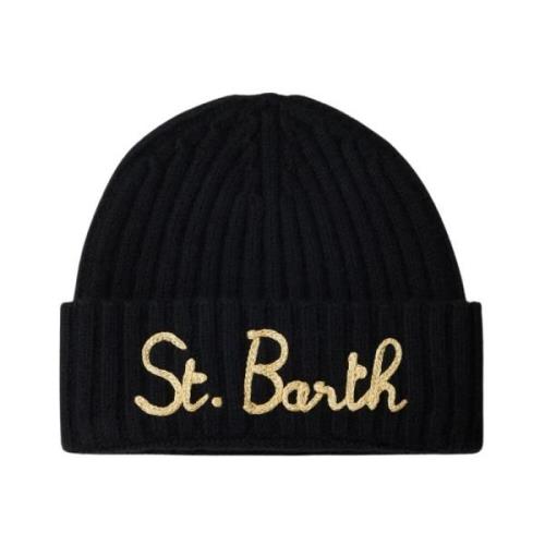 Saint Barth Vinter Ribbstickad Damhatt Blue, Unisex