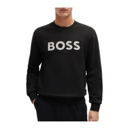 Boss Svart huvtröja c-soleri stil Black, Herr