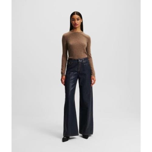 Karl Lagerfeld Jeans med blank yta och kontraststygn Blue, Dam