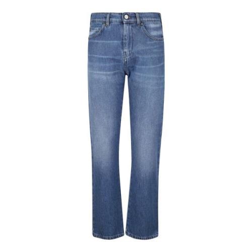 Max Mara Blå Bomulls Jeans Tillverkad i Italien Blue, Dam