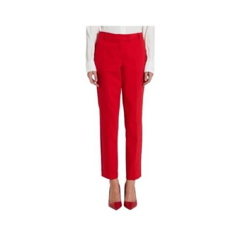 Marella Slim Fit Cigarette Pants Red, Dam