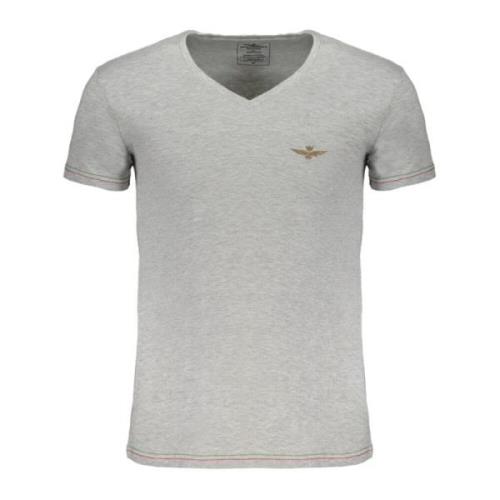 Aeronautica Militare Grå Herr T-shirt med Korta ärmar Gray, Herr