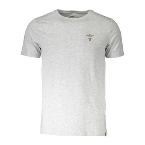 Aeronautica Militare Konvertibel T-shirt Grå Kortärmad Logo Gray, Herr