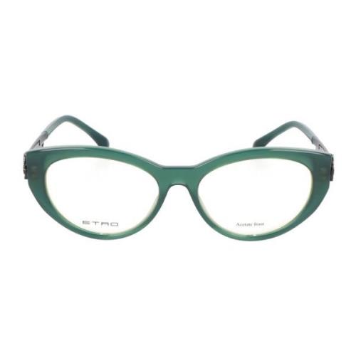 Etro Cat Eye Glasögon Kollektion Green, Unisex