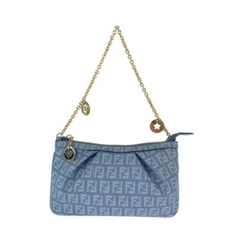 Fendi Vintage Pre-owned Canvas fendi-vskor Blue, Dam