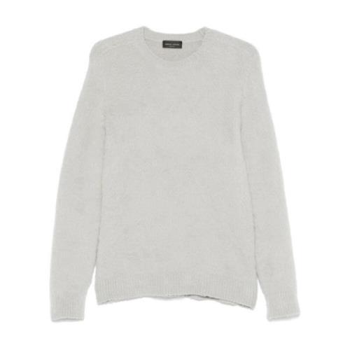 Roberto Collina Mjuk Stickad Pullover Tröja Gray, Herr