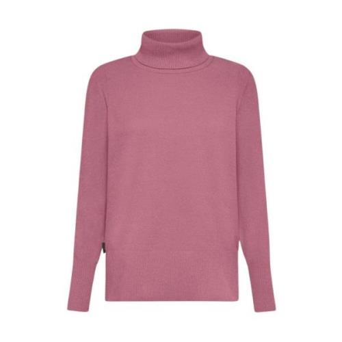 RRD Chenille Turtleneck Tröja Rosa Sammet Pink, Dam