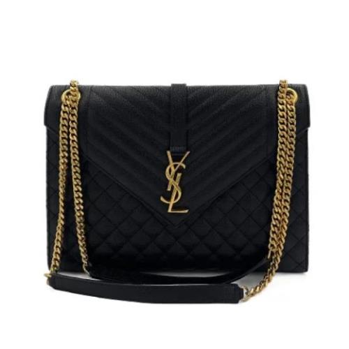 Yves Saint Laurent Vintage Pre-owned Laeder axelremsvskor Black, Dam