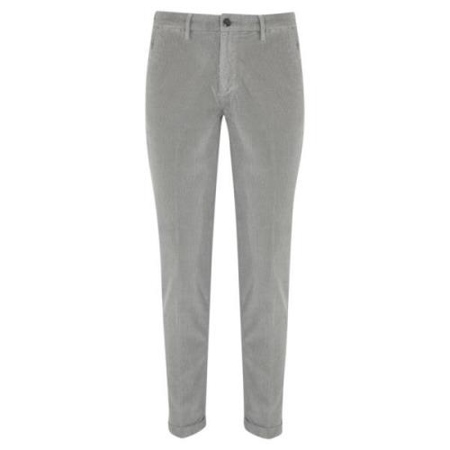 Re-Hash Sammet Herrbyxor Grå Slim Fit Gray, Herr