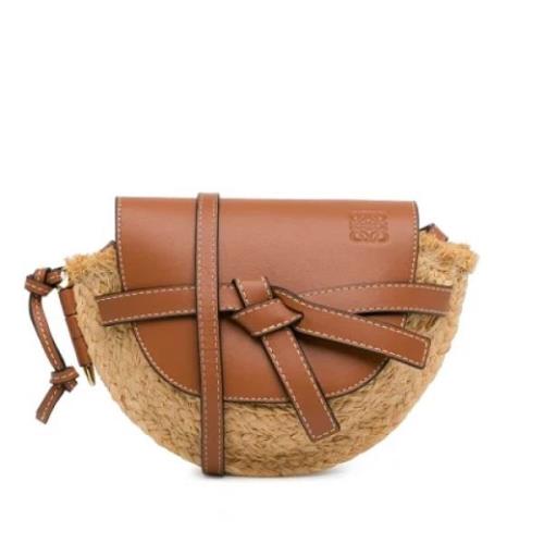 Loewe Pre-owned Pre-owned Raffia crossbodyvskor Beige, Dam