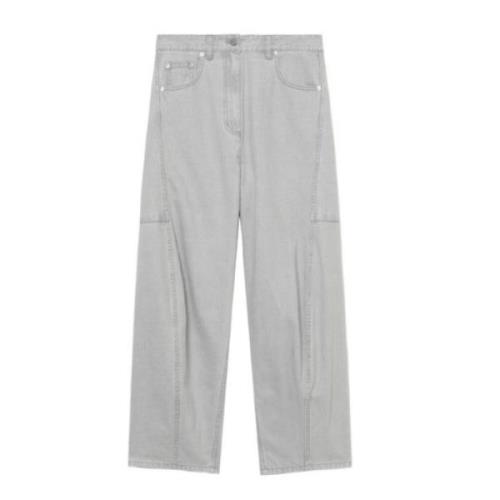 Tibi Ljusgrå Crop Jeans Klassisk Design Gray, Dam