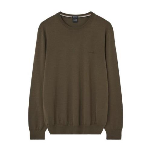 Boss Brun Logo Jersey Sweater Brown, Herr