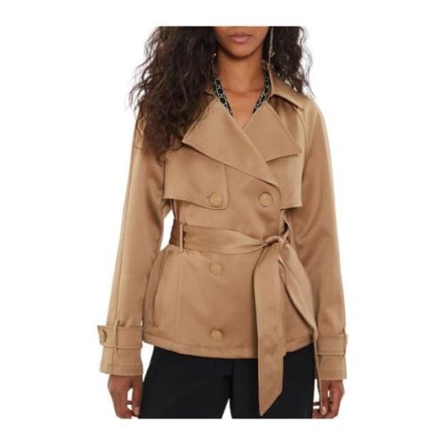 Guess Bältad Crop Trench Ökenstorm Brown, Dam