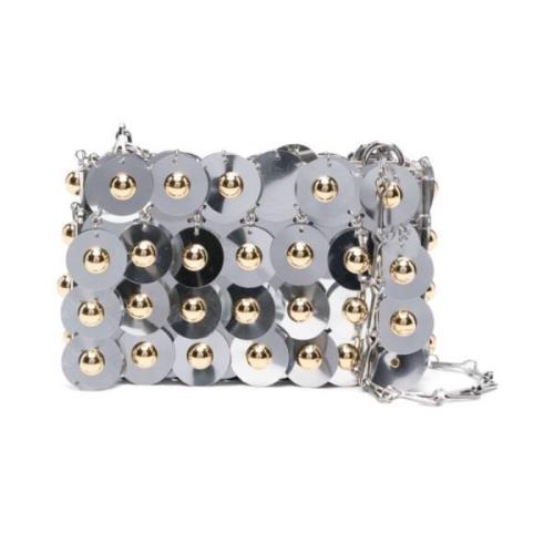 Paco Rabanne Silver Clutch Väska Gray, Dam