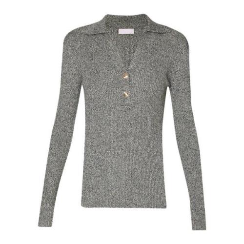 Liu Jo Elegant Stickad Topp Gray, Dam