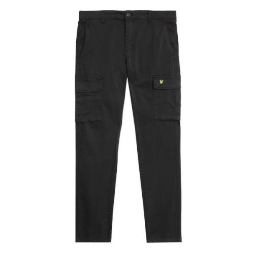 Lyle & Scott Sportiga Cargobyxor med Elastiska Manschetter Black, Herr