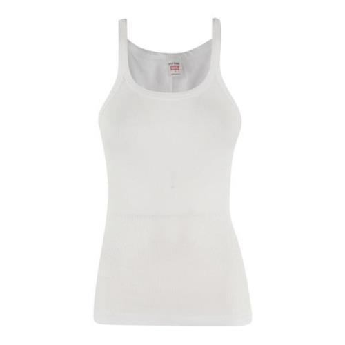 Re/Done Räfflad Tank Top White, Dam