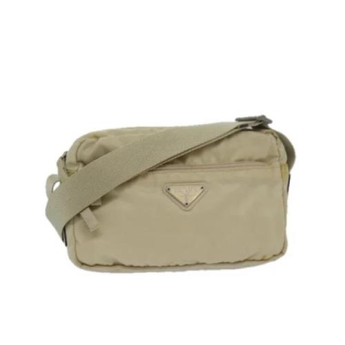 Prada Vintage Pre-owned Nylon prada-vskor Beige, Dam