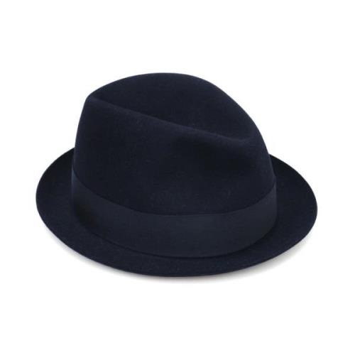 Borsalino Blå liten brätteshatt Blue, Dam