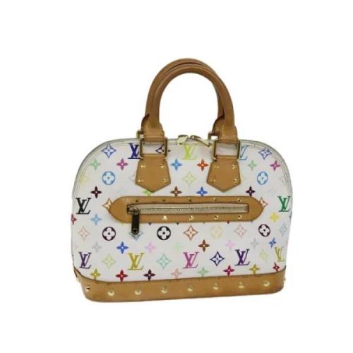 Louis Vuitton Vintage Pre-owned Canvas handvskor White, Dam