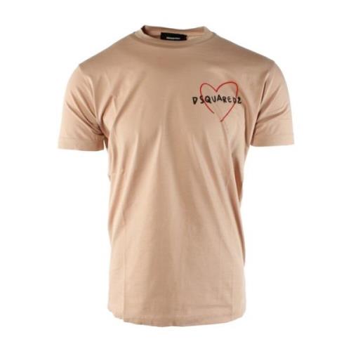 Dsquared2 Beige Herr T-shirt Beige, Herr