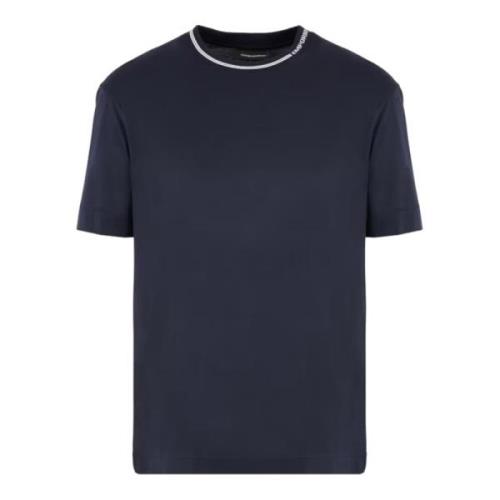 Emporio Armani Blå Kortärmad Regular Fit Jersey T-shirt Blue, Herr