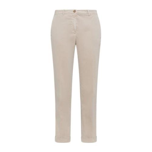 Seventy Samt Chino Byxor för Moderna Kvinnor Beige, Dam