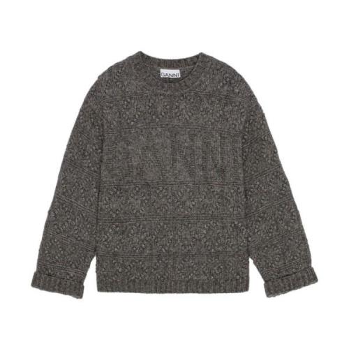 Ganni Phantom Grey Bubble Jumper Gray, Dam